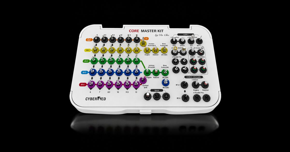 Estuche completo CORE1 Master Kit instrumental quirúrgico